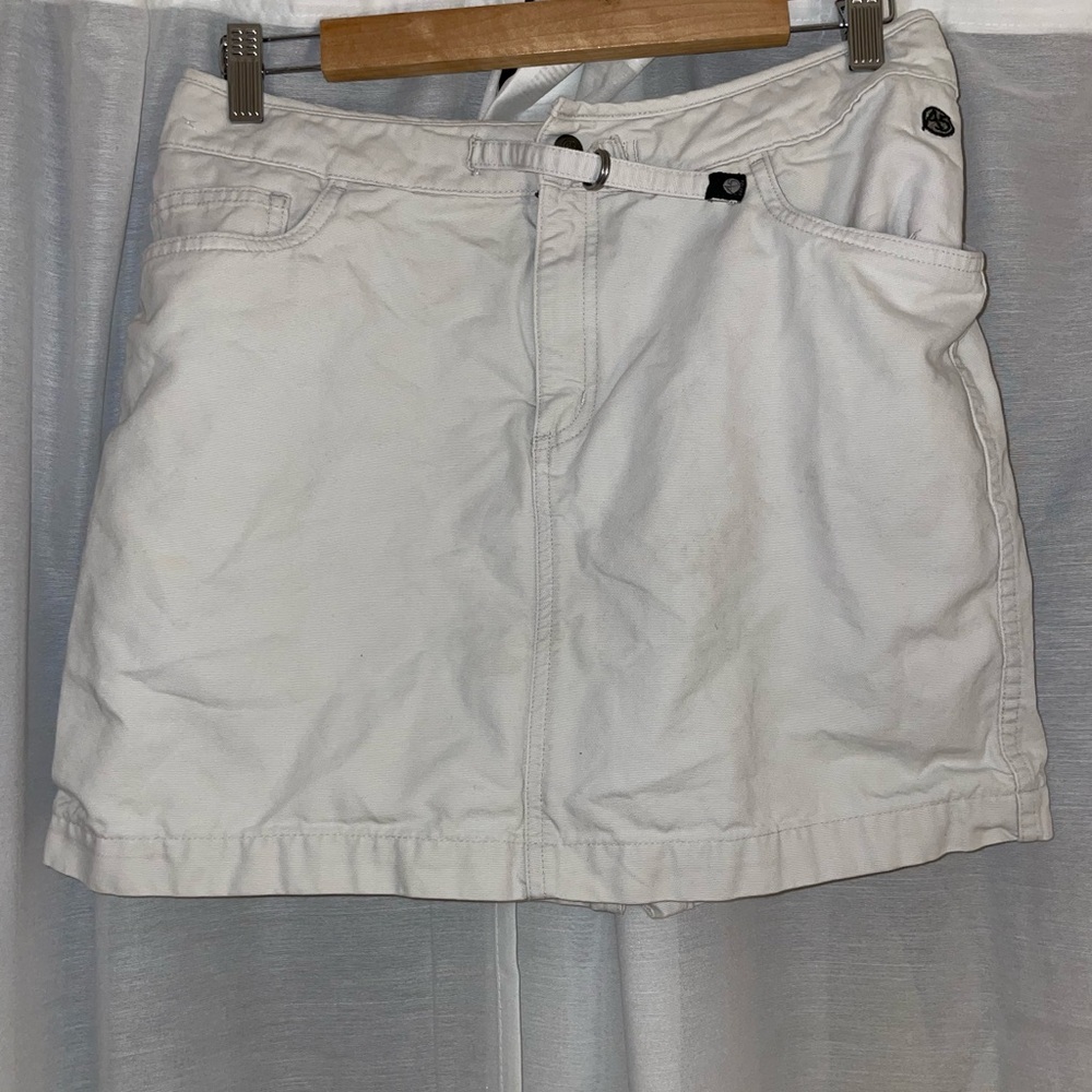 Vintage The North Face White Denim Mini Skirt